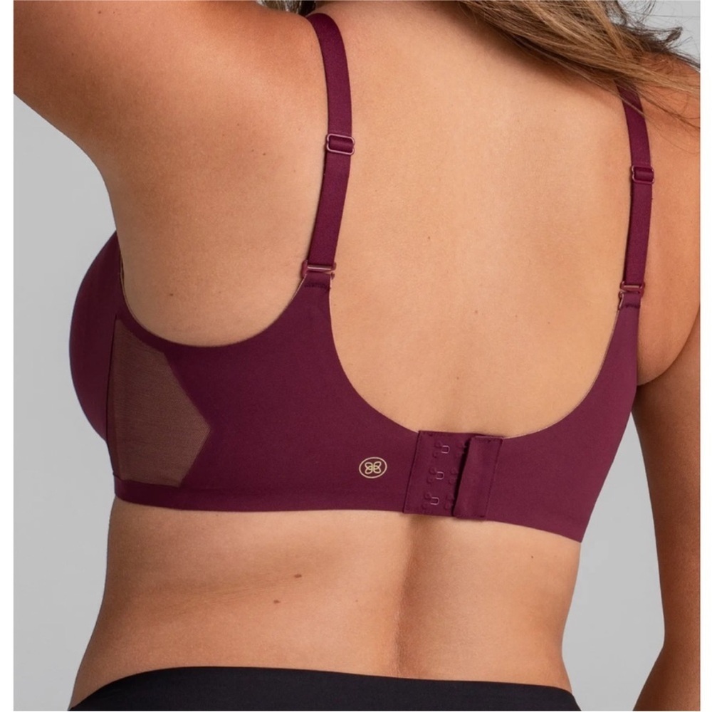 Honeylove Crossover Bra Size XL Fig Maroon Red Wireless Wireless Smoothing - Picture 3 of 14